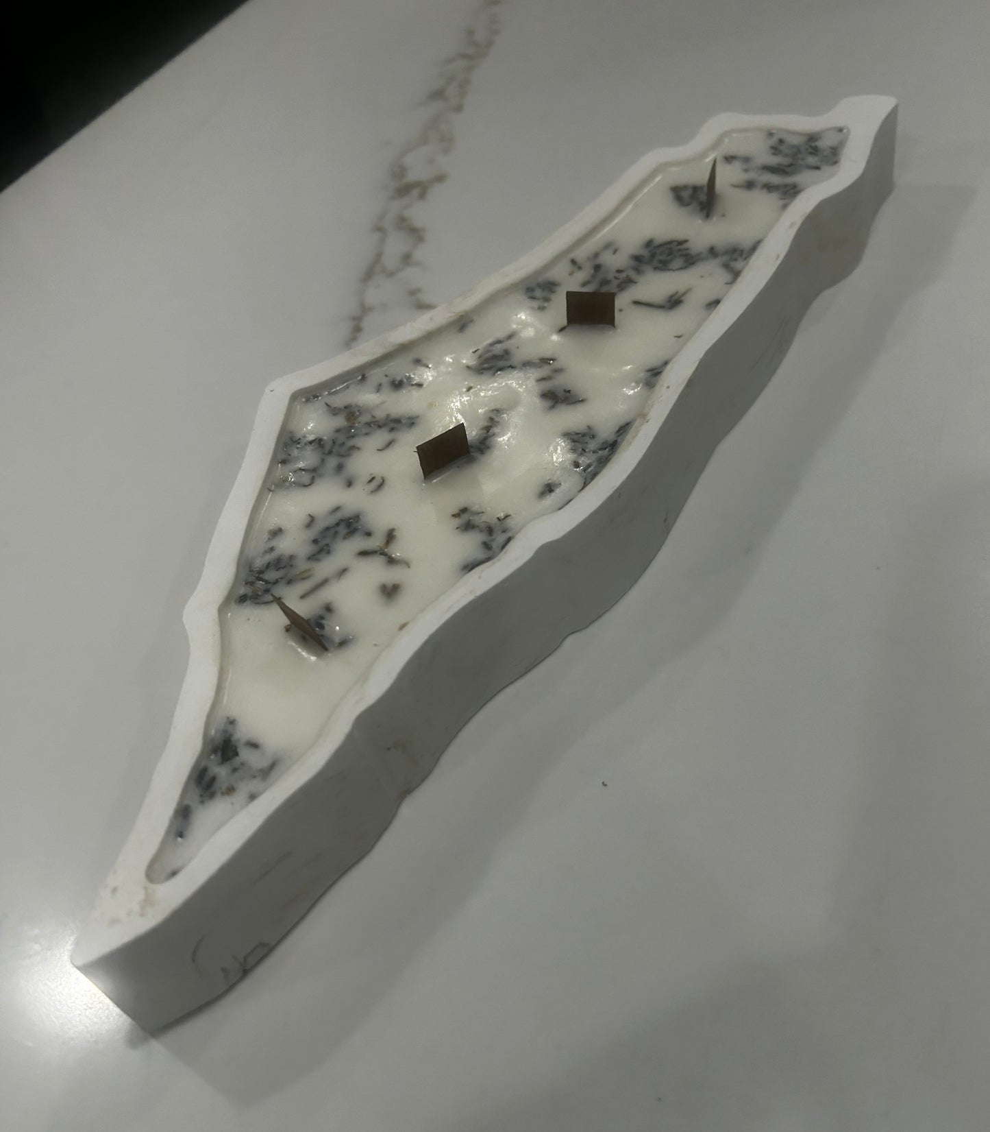 Candle Tray shaped like the Map of Israel