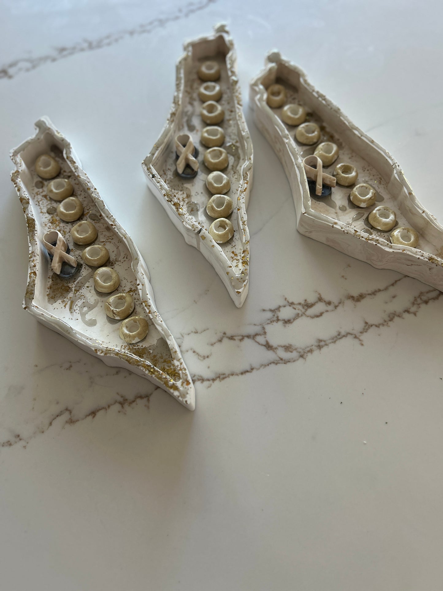 Chanukkah Menorah in the shape of Israel