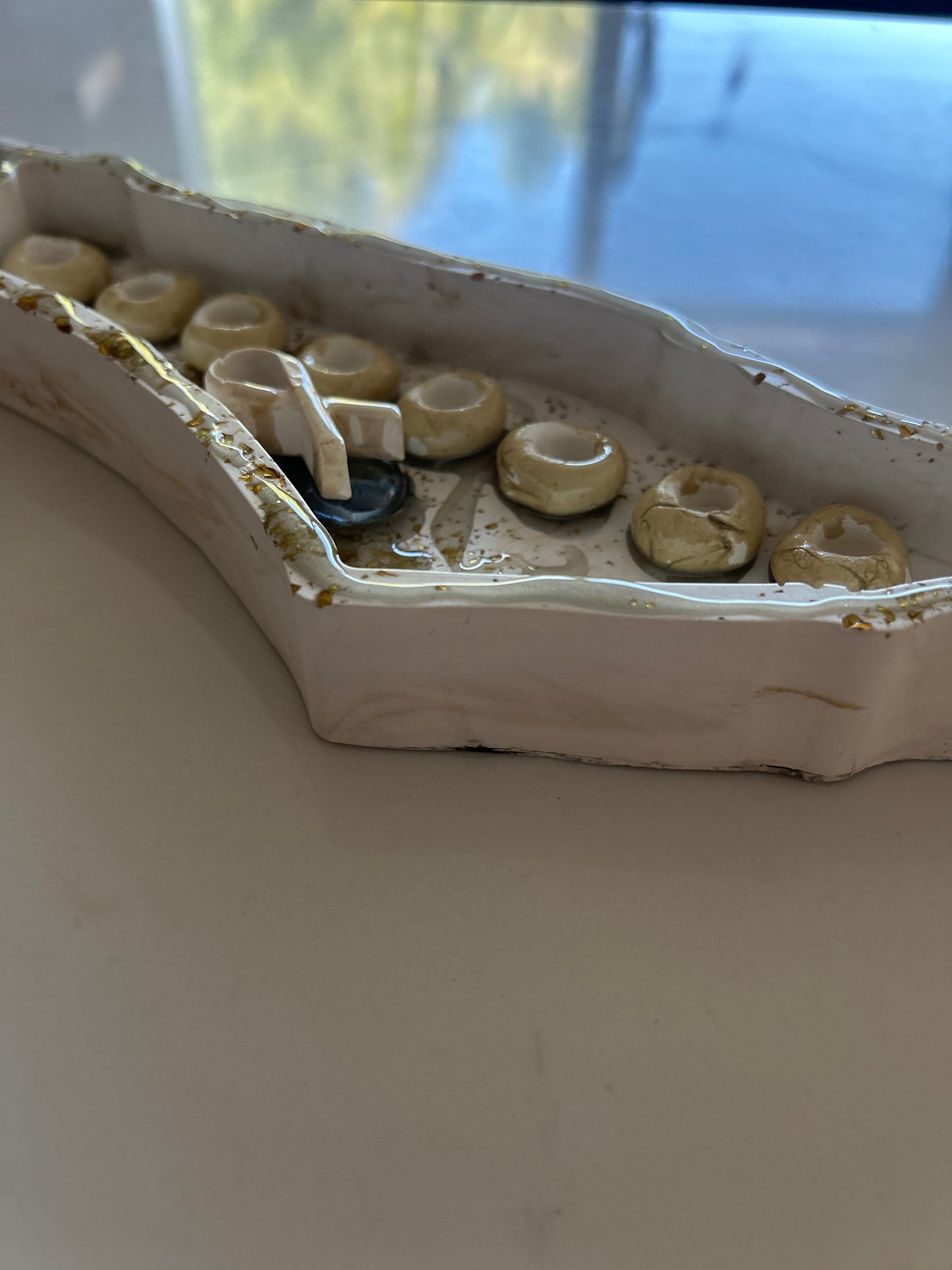 Chanukkah Menorah in the shape of Israel