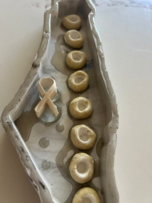 Chanukkah Menorah in the shape of Israel