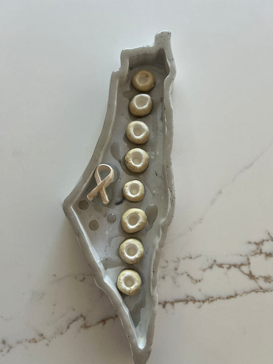 Chanukkah Menorah in the shape of Israel