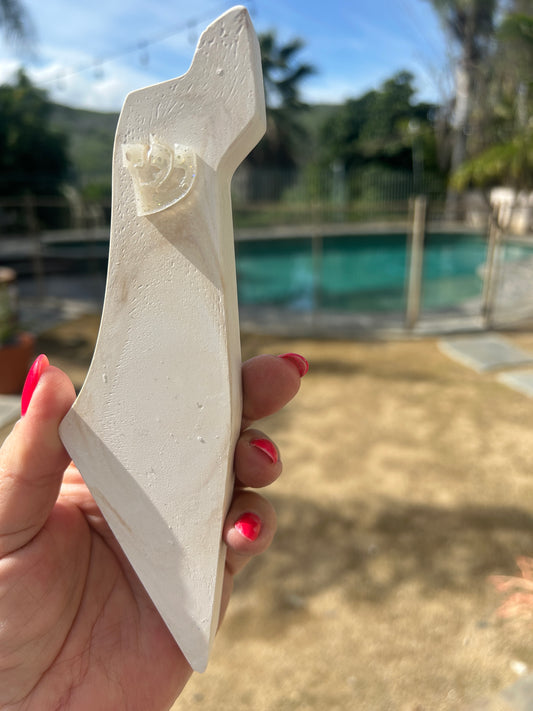 Mezuzah Case wave in the shape of the Map of Israel