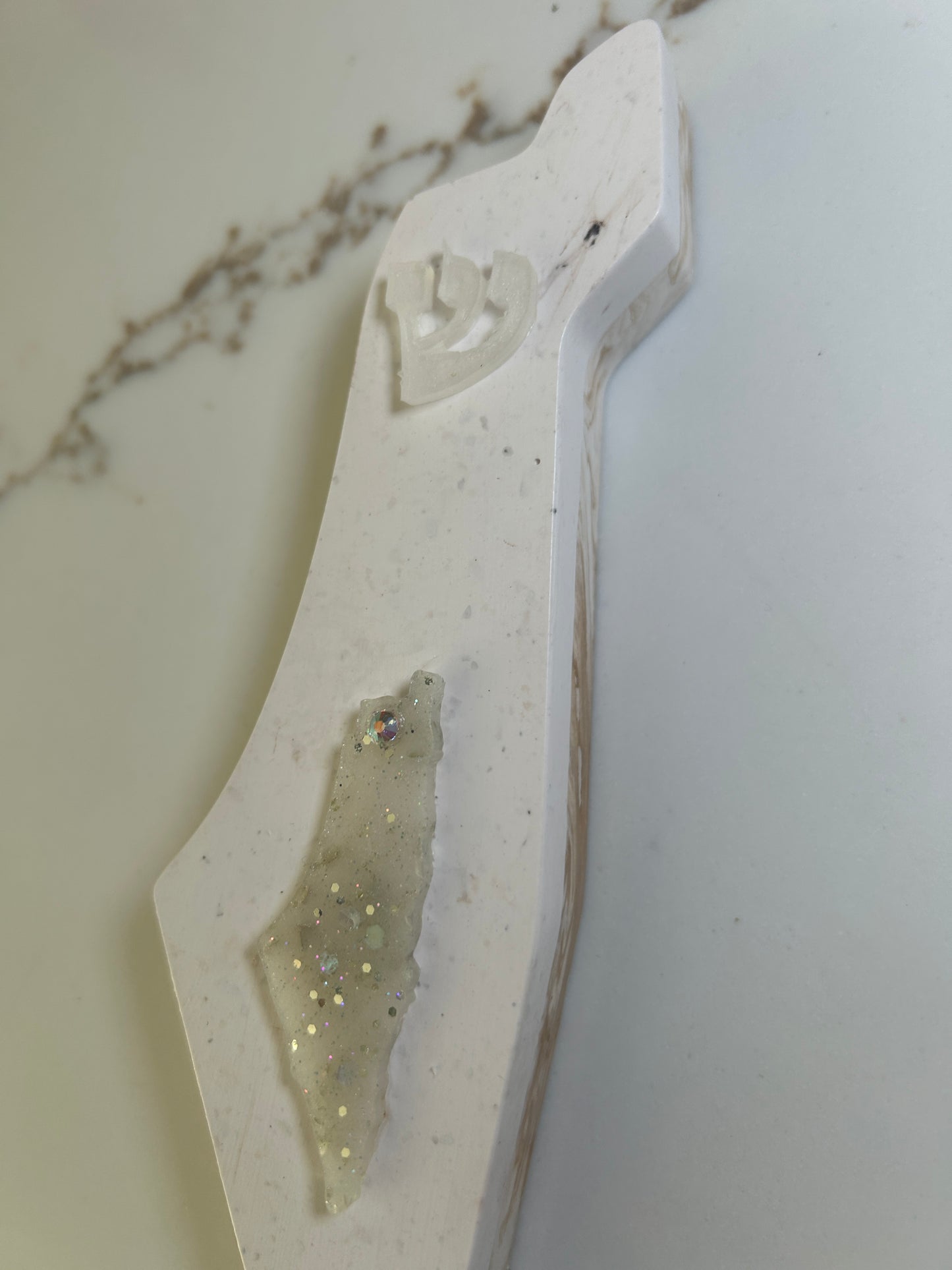 Mezuzah Case in the shape of the Map of Israel