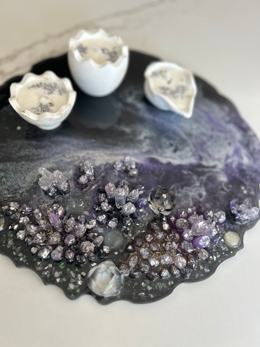 Geode Inspiration Tray black & purple