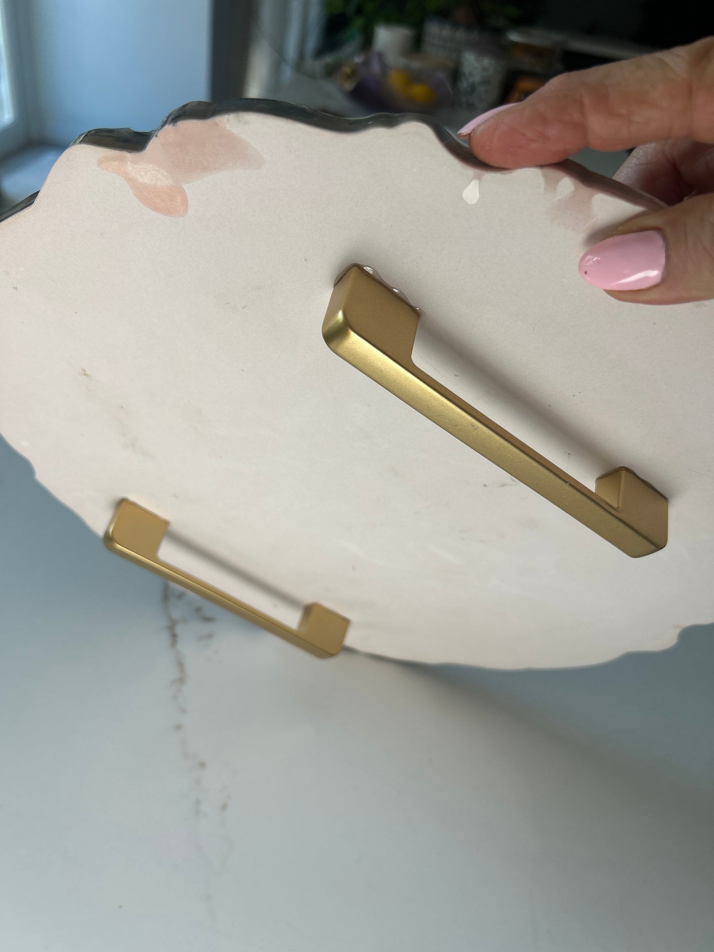 Geode Inspiration purple & Gold Tray