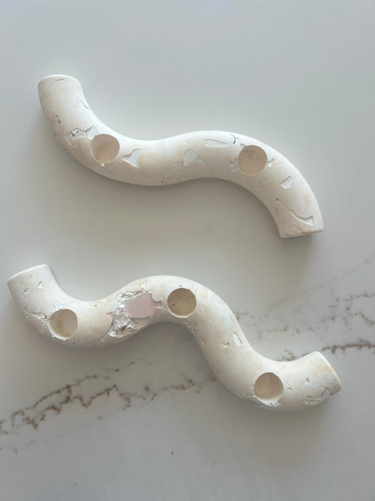 Two Marble Stone Candlesticks Set (Copy)