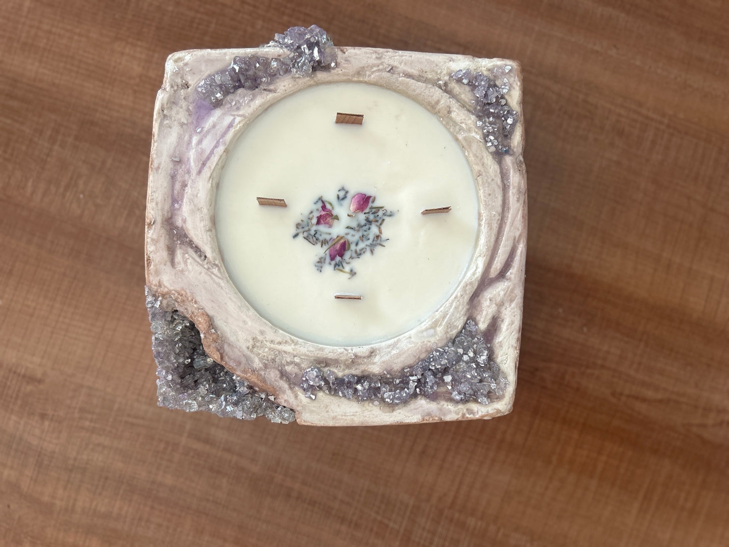 Candle purple Geode Inspiration