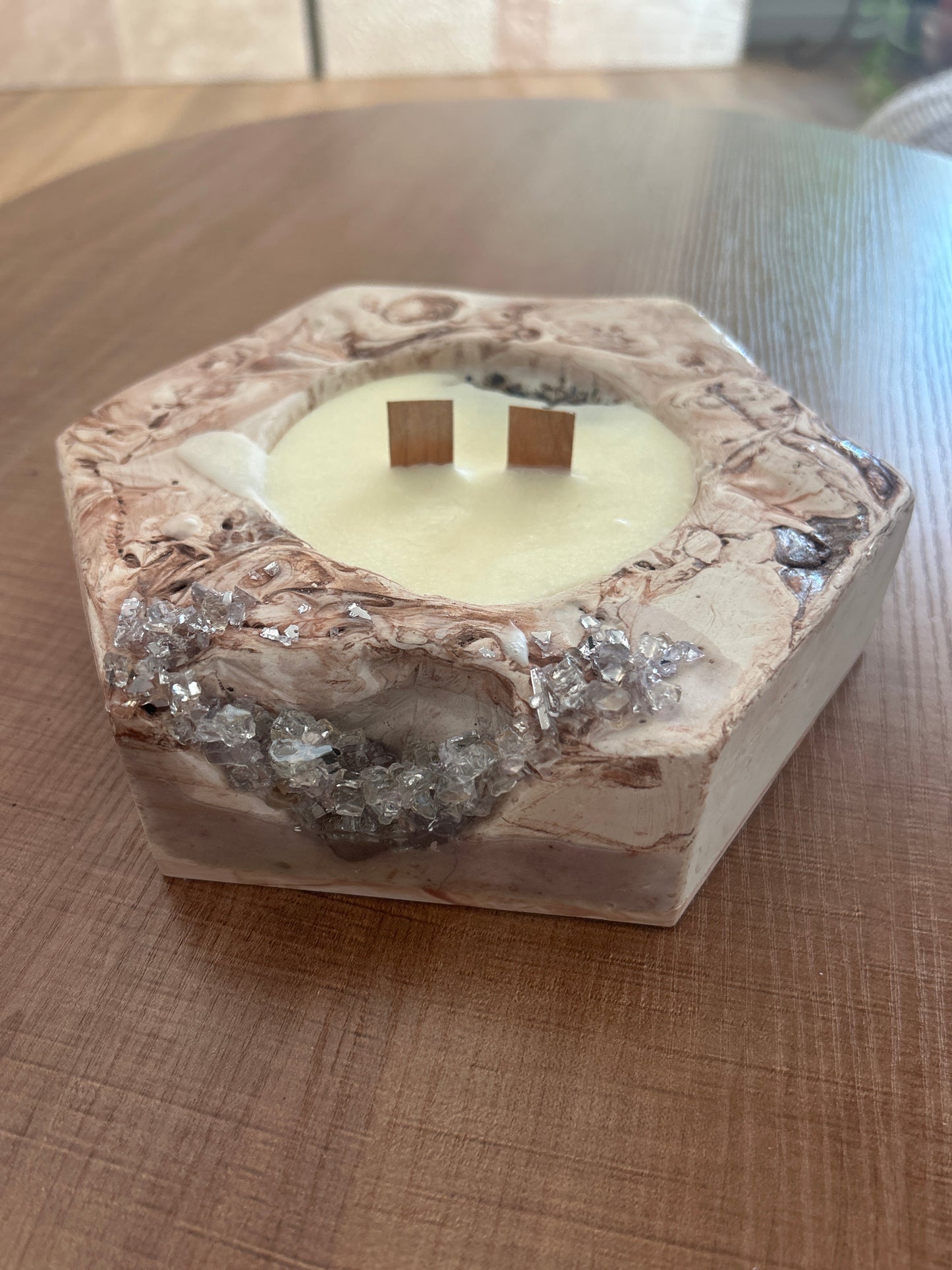 Candle soy hexagon