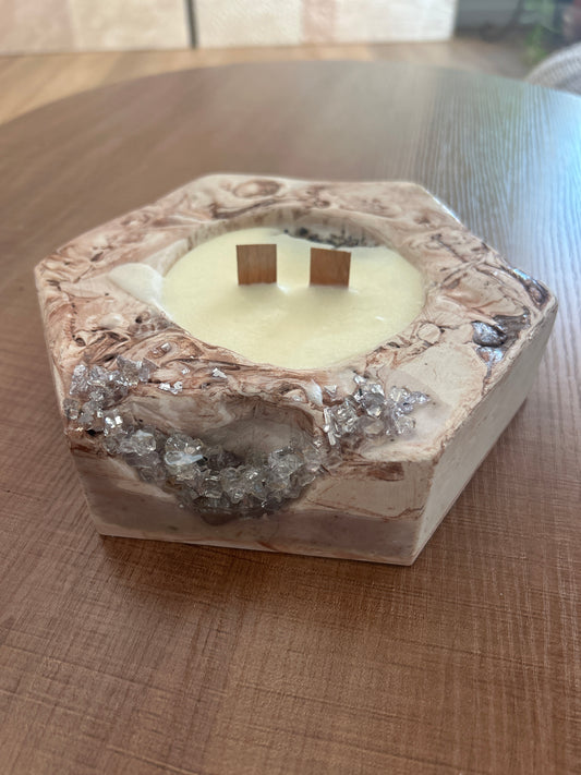 Candle soy hexagon