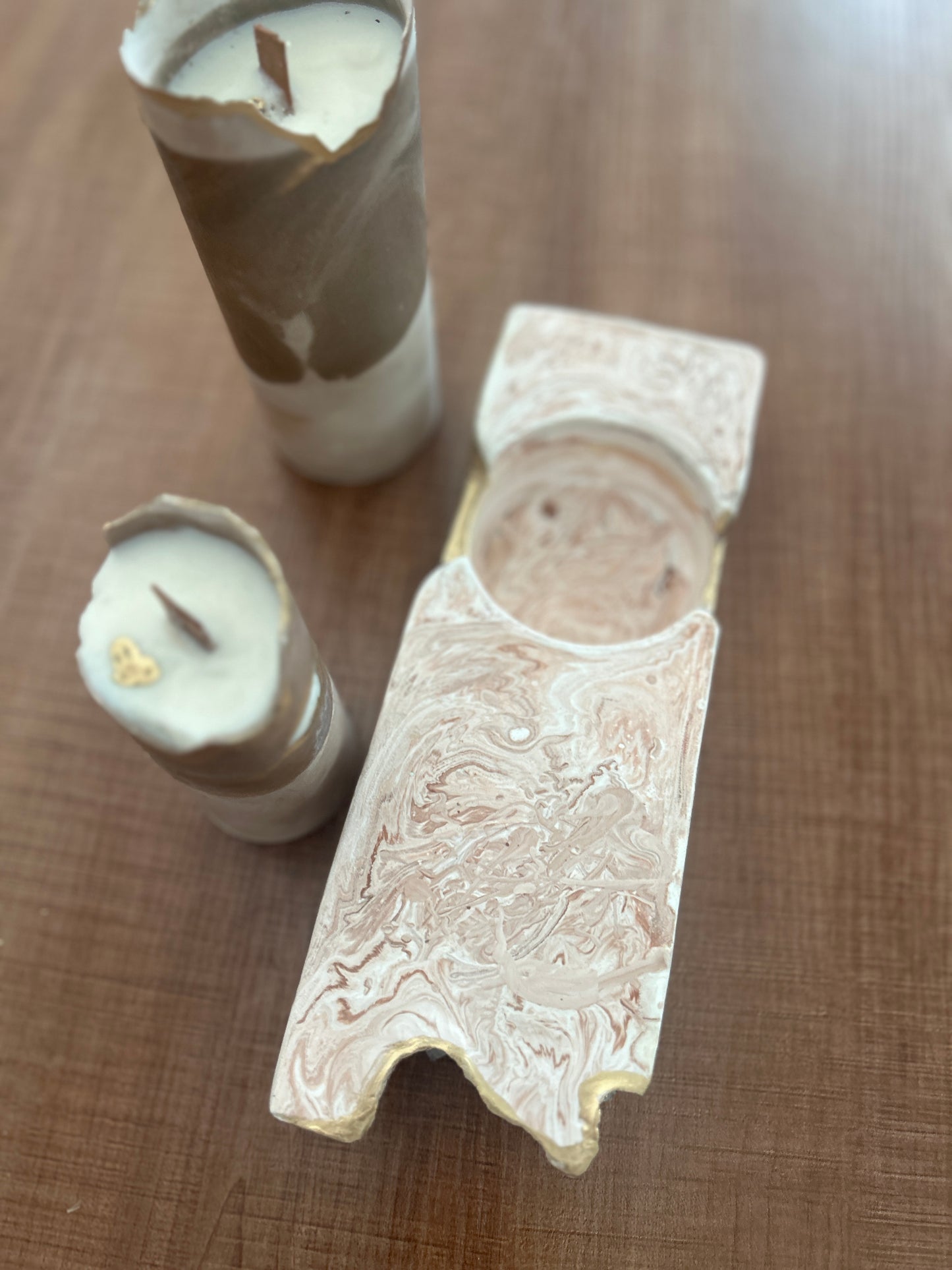 Soy Candles and tray