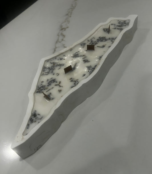 Candle Tray shaped like the Map of Israel