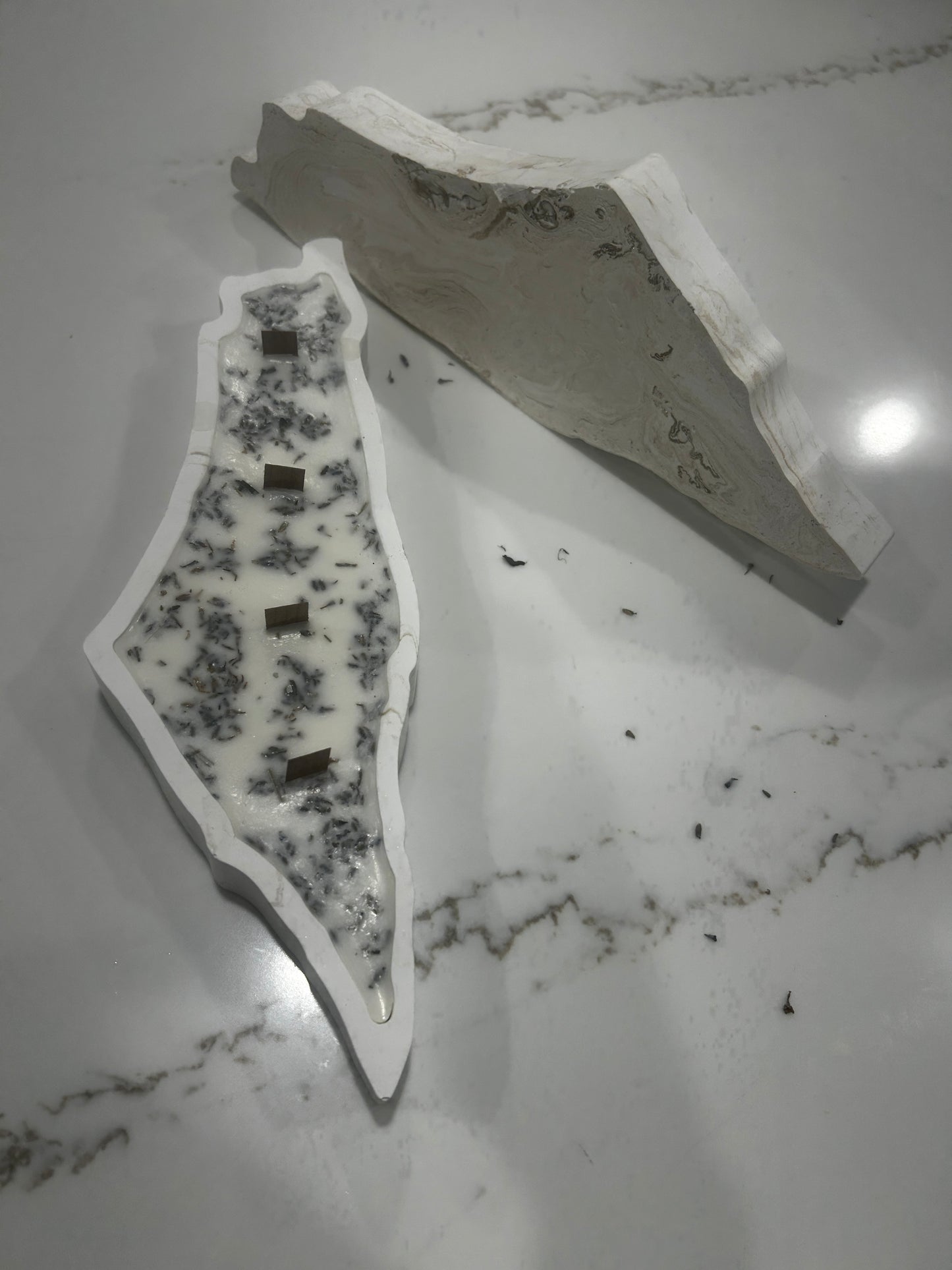 Candle Tray shaped like the Map of Israel