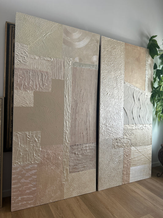 Abstract Plaster and Acrylic on wood