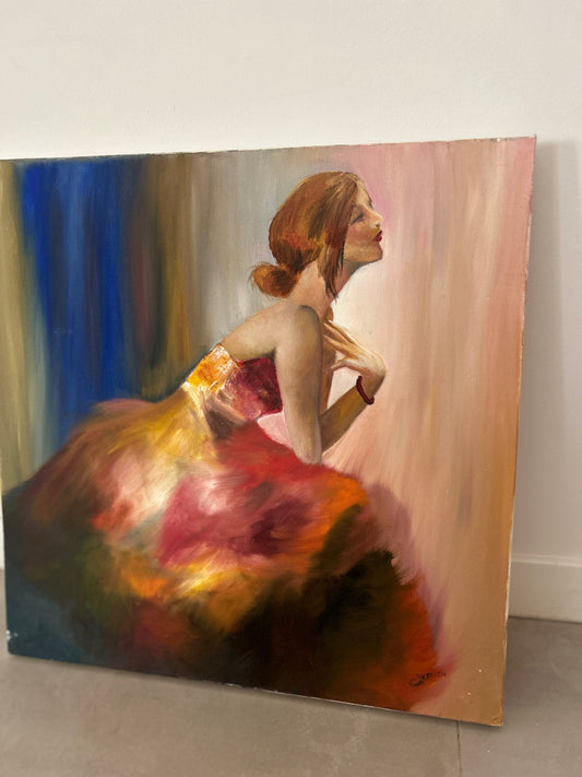 Painting Elegant thinking Womam