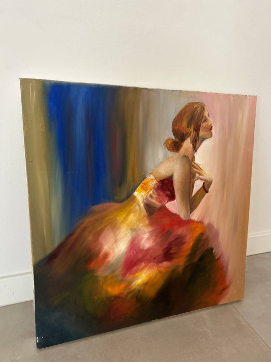 Painting Elegant thinking Womam