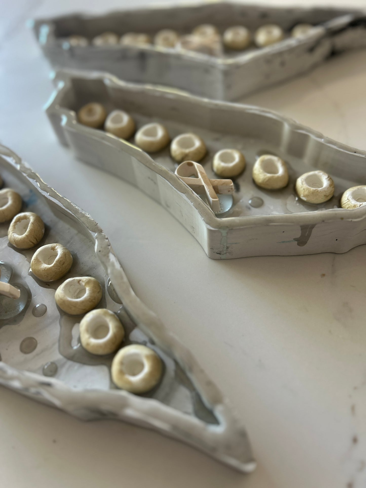 Chanukkah Menorah in the shape of Israel
