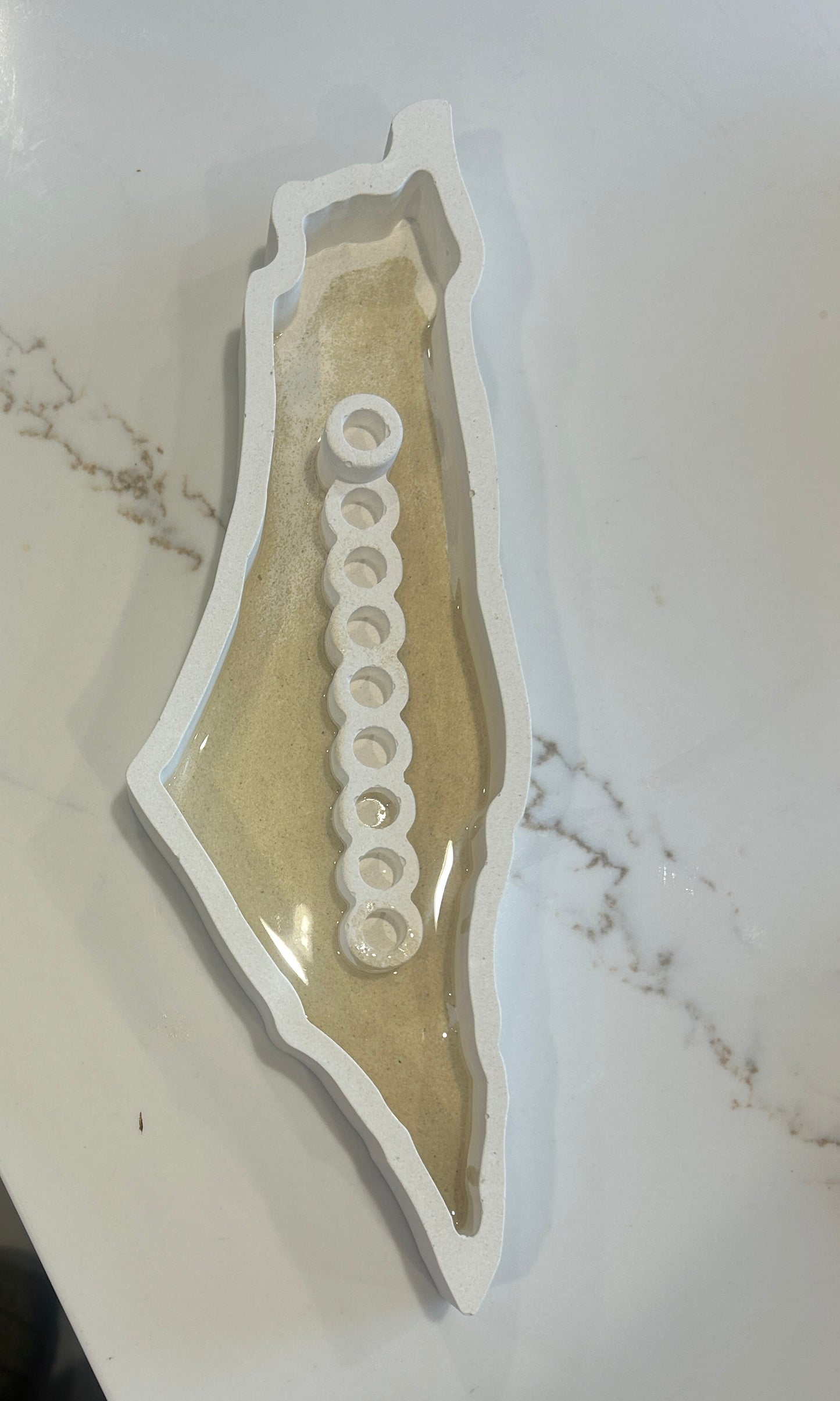 Chanukkah Classic Menorah in the shape of Israel