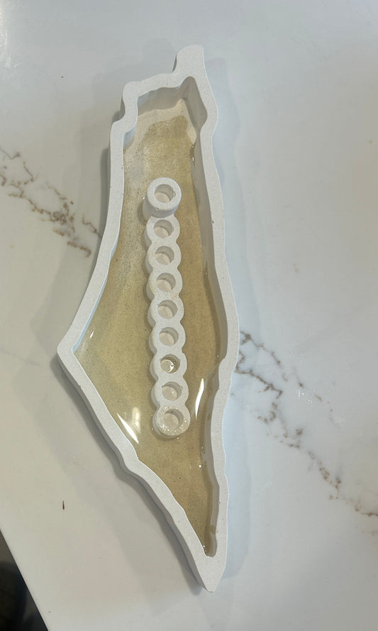 Chanukkah Classic Menorah in the shape of Israel