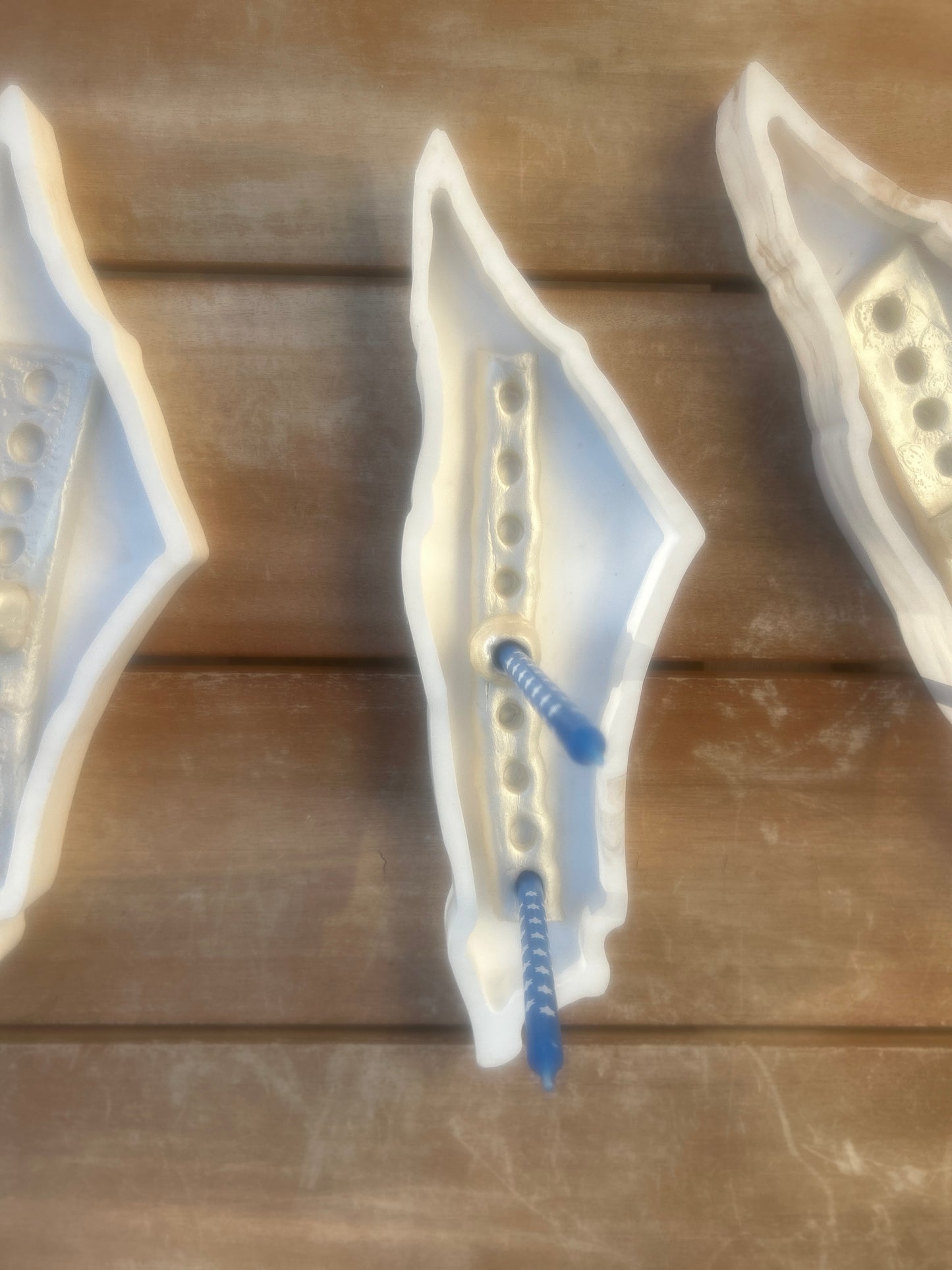 Chanukkah Pearl Menorah in the shape of Israel